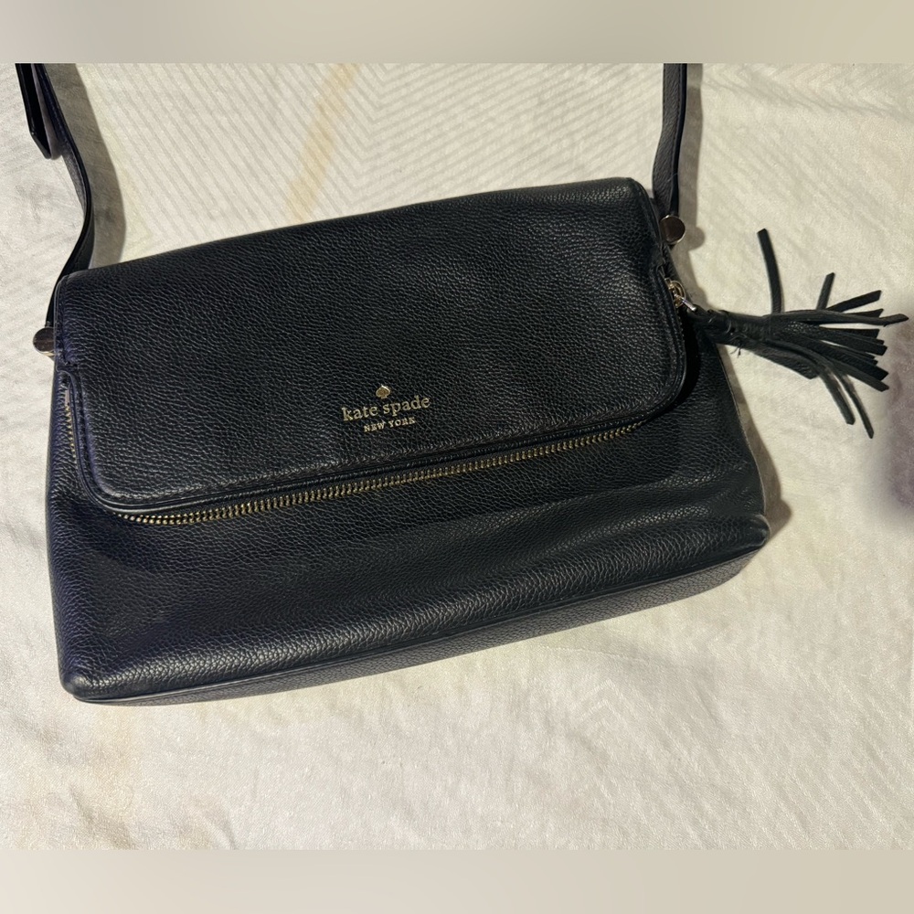 Black leather Kate Spade Purse